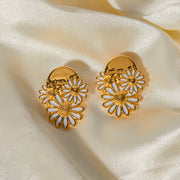 daisy stud earrings, view 7 - MRSLM