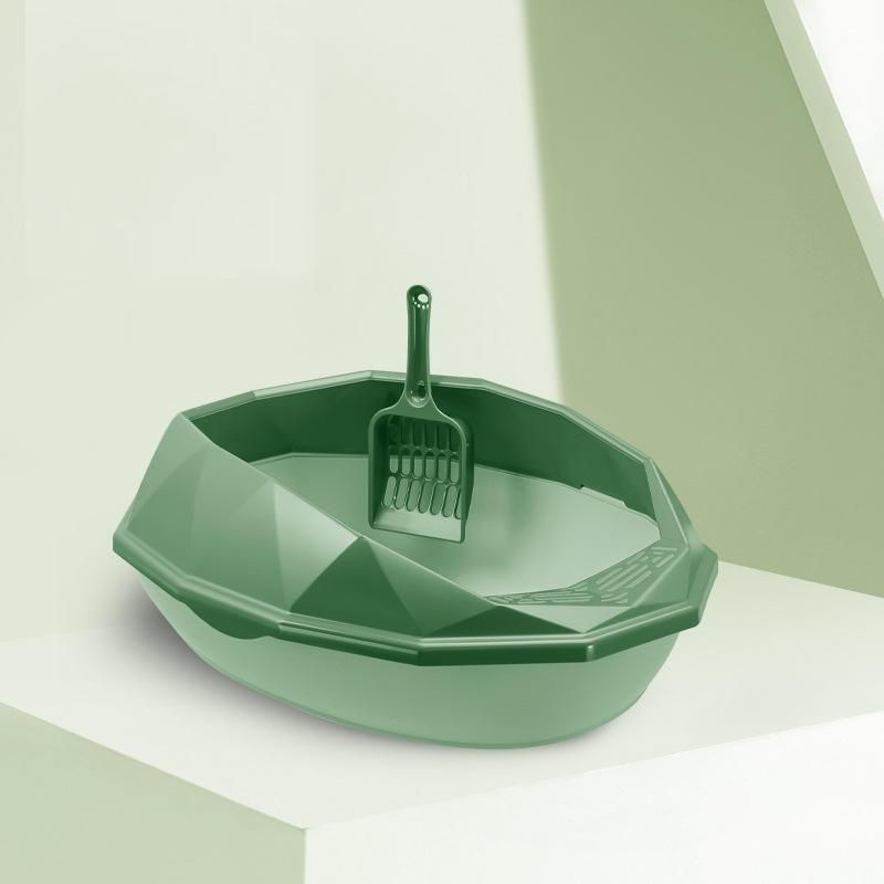 colorful diamond small cat litter box, view 4 - MRSLM