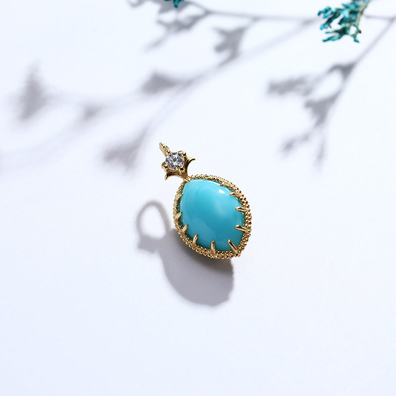 hollow pattern double-sided water drop pendant, view 2 - MRSLM