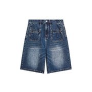 men's retro denim shorts, view 2 - MRSLM
