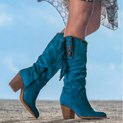 Fringed suede boots, view 6 - MRSLM