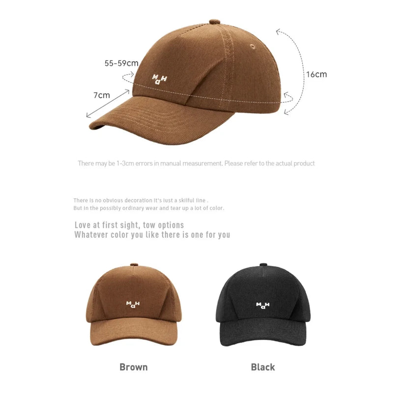 corduroy peaked baseball cap, view 8 - MRSLM