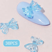 candy pink bow nail charms, view 3 - MRSLM