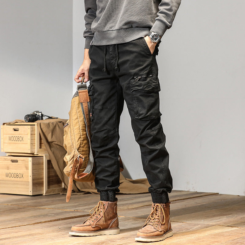 american straight multi-pocket work trousers, view 7 - MRSLM