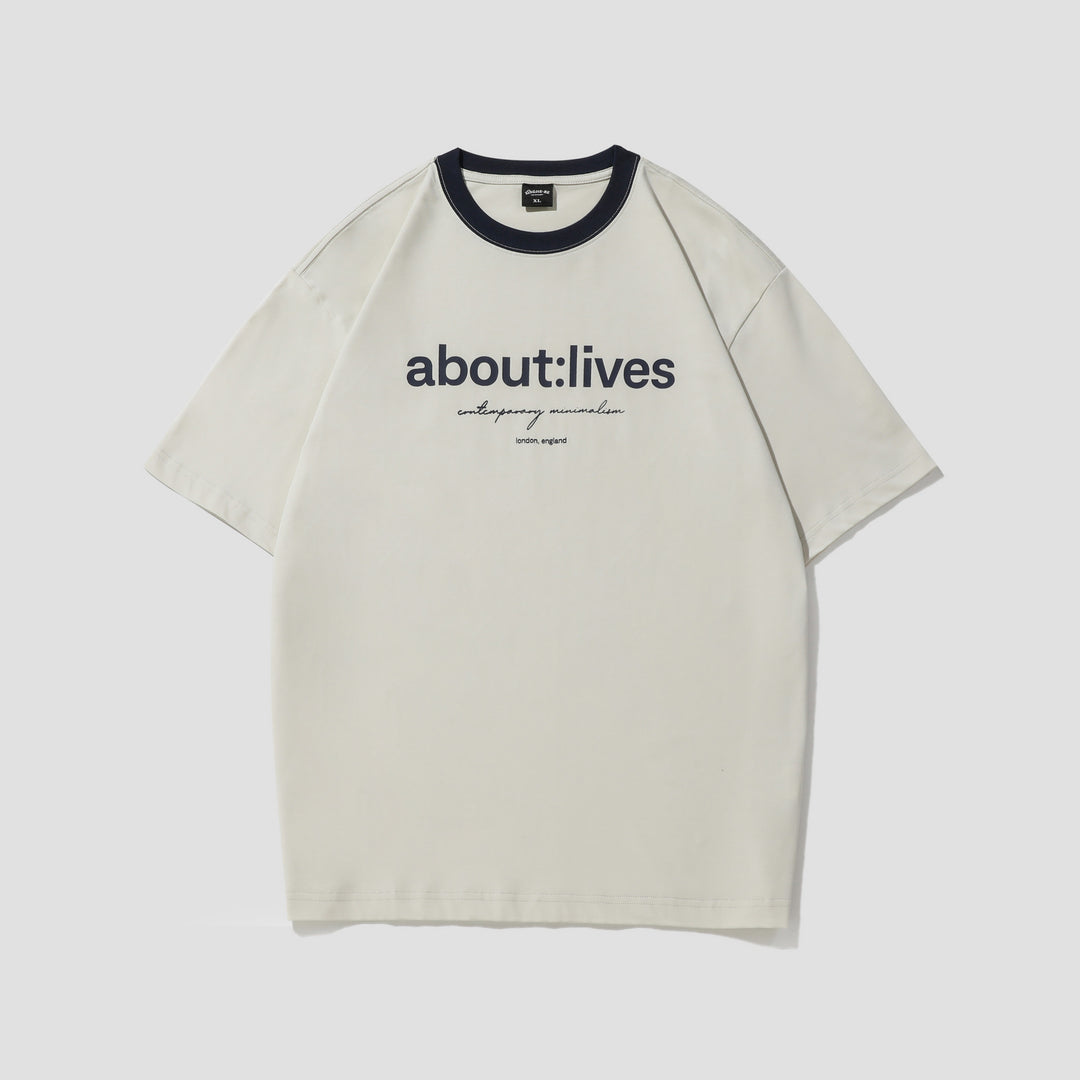 Simple Multicolor Printing Round Neck Short Sleeve T-shirt For Men