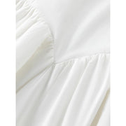 white suspender long dress, view 6 - MRSLM