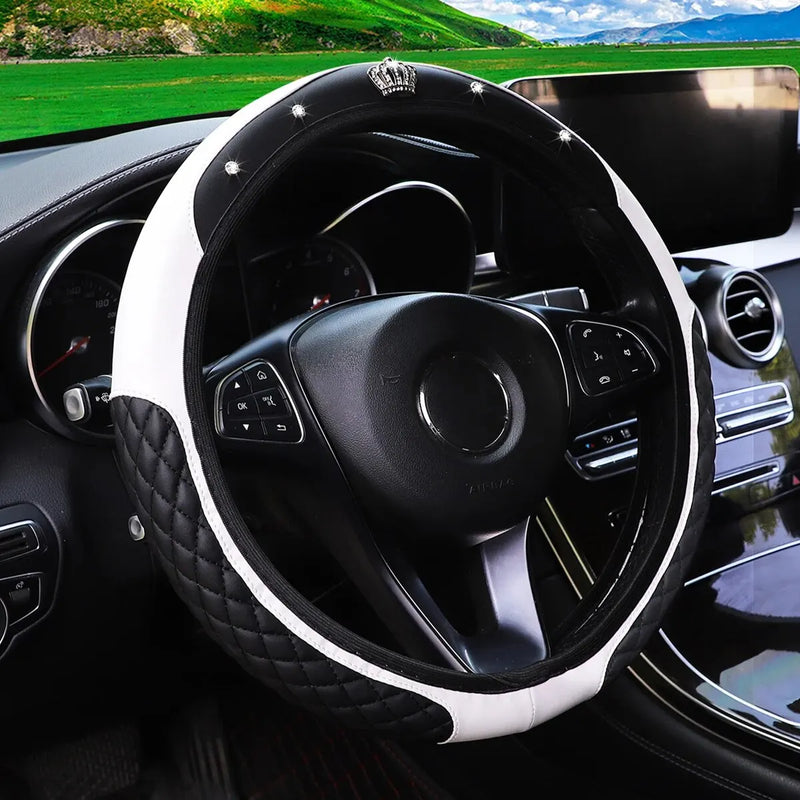 diamond crown steering wheel cover, view 8 - MRSLM