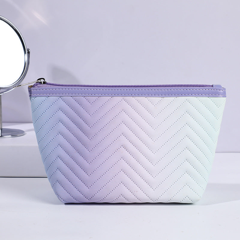 gradient color makeup bag, view 3 - MRSLM