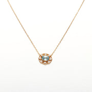 Silver citrine and sky blue topaz necklace, view 6 - MRSLM