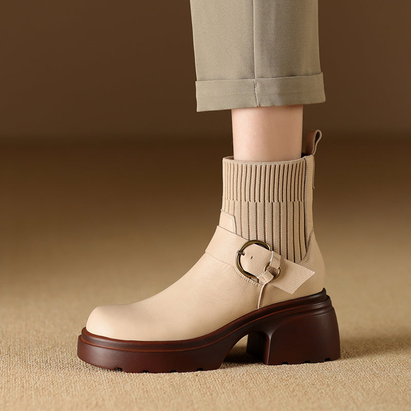 women's genuine leather ankle boots, view 8 - MRSLM