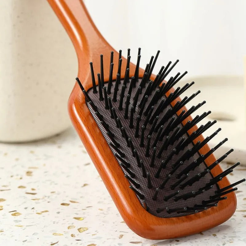 Anti-Static Wooden Air Cushion Hair Brush