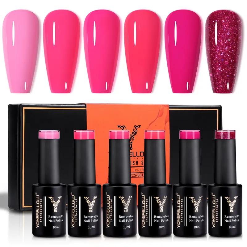 rose pink gel nail polish - MRSLM