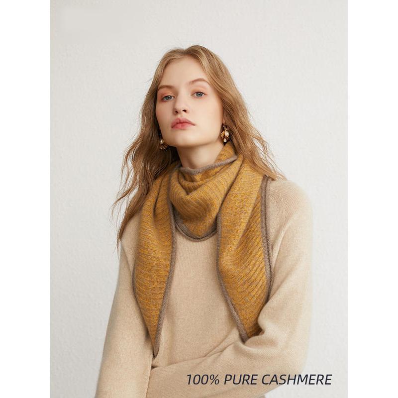 100% cashmere triangle scarf, view 5 - MRSLM