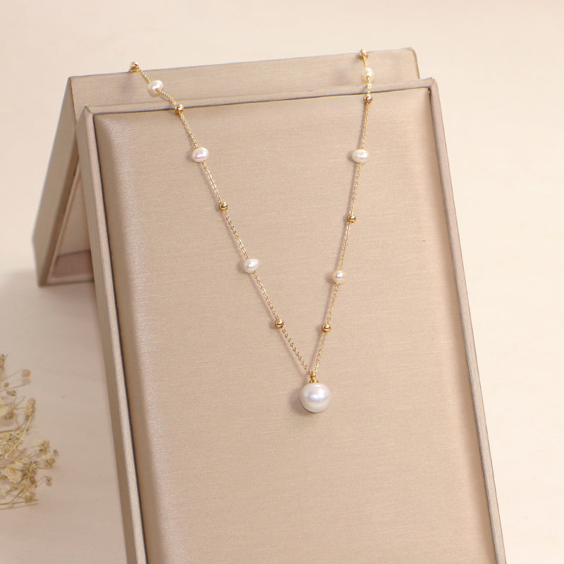 starry sky gold color necklace, view 5 - MRSLM
