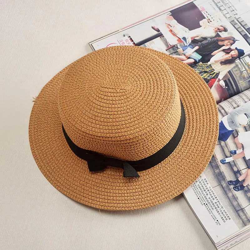 classic Panama hat with bowknot, view 4 - MRSLM
