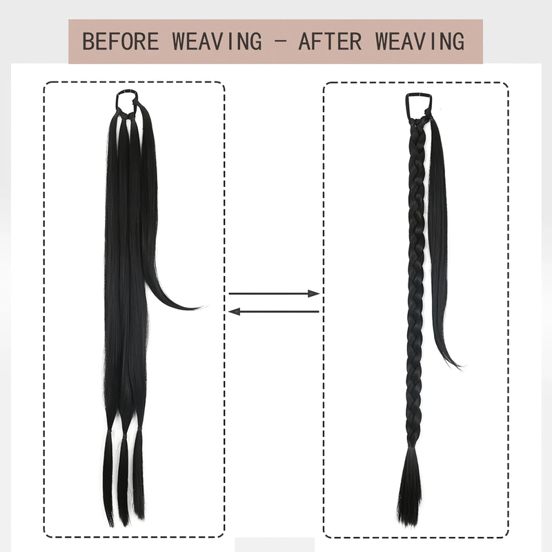synthetic braided ponytail hair extension, view 10 - MRSLM
