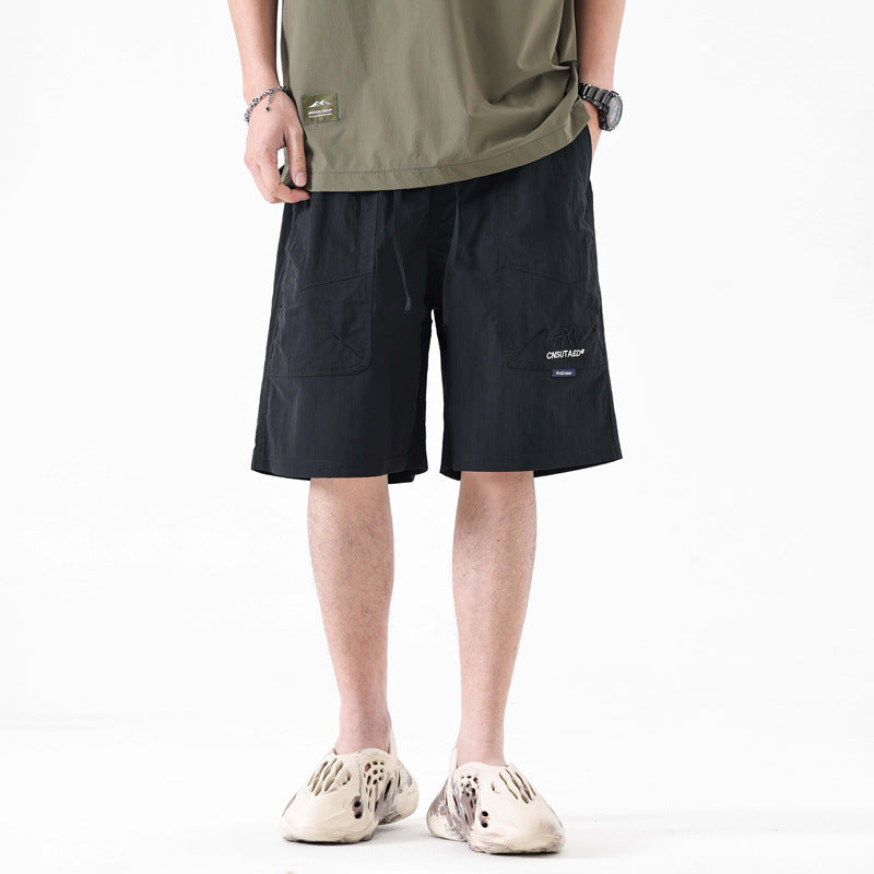 men's loose nylon fifth pants - MRSLM