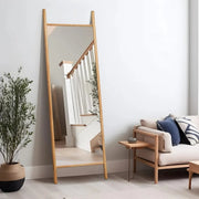 full length mirror with solid wood frame, view 3 - MRSLM