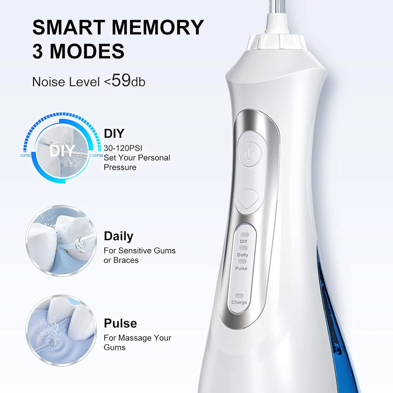 portable usb rechargeable water flosser, view 7 - MRSLM