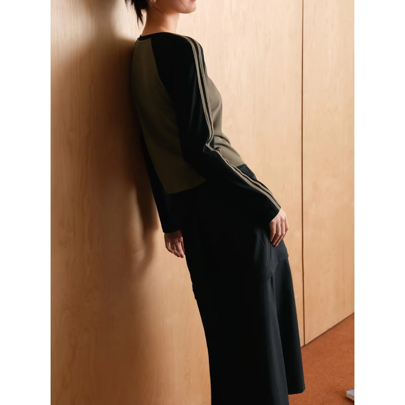 retro long sleeve casual t-shirt, view 5 - MRSLM