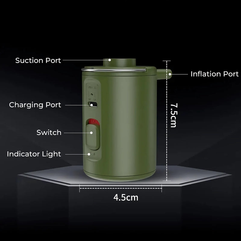 portable rechargeable nano air pump, view 10 - MRSLM
