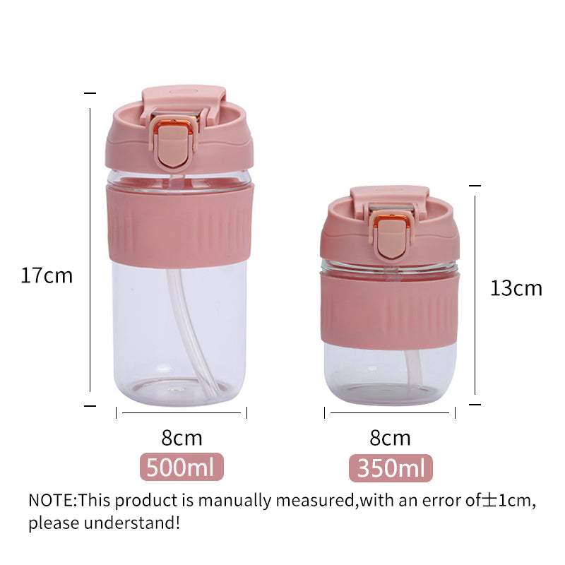 portable glass water bottle with straw, view 10 - MRSLM