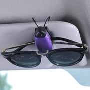 universal car visor sunglasses holder and card clip, view 4 - MRSLM