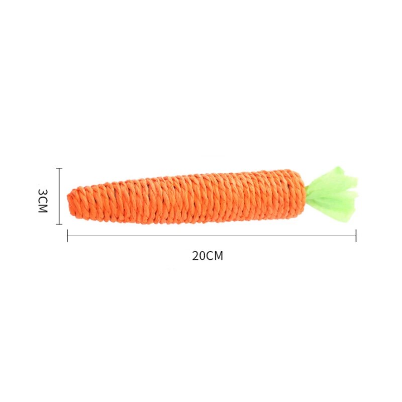 carrot cat toy, view 2 - MRSLM