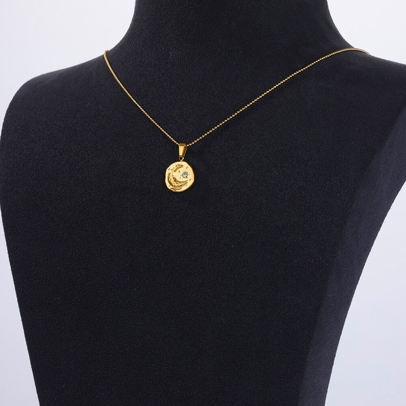 moon star pendant necklace, view 7 - MRSLM