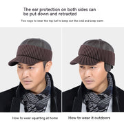 Men's winter earflap baseball cap, view 2 - MRSLM