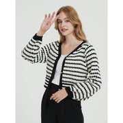 Vintage stripe knit cardigan, view 7 - MRSLM