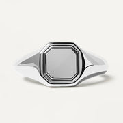 ladies signet ring silver or gold, view 4 - MRSLM