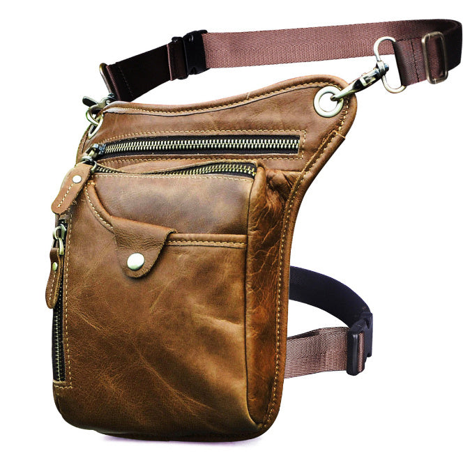 oil wax leather waist pack, view 13 - MRSLM
