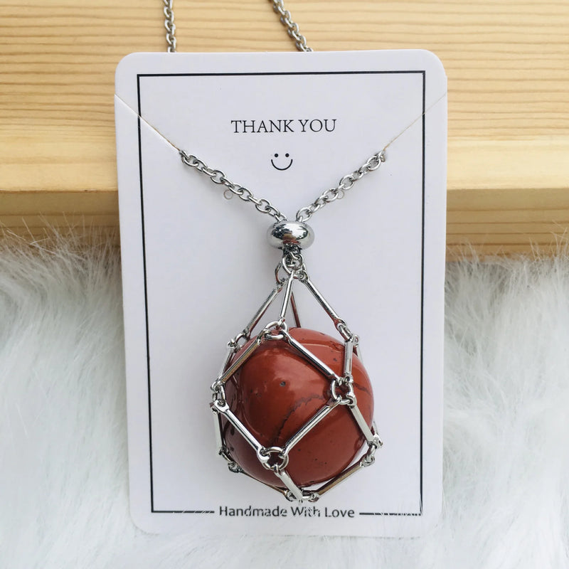 customized stone pendant necklace, view 10 - MRSLM