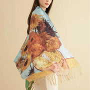 sunflower print pashmina shawl - MRSLM