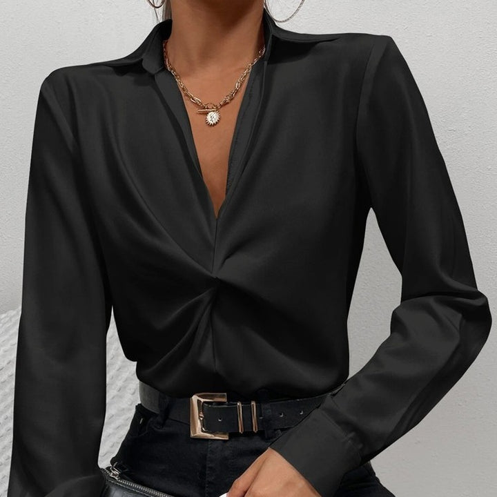 Fashion Casual V-neck Shirt Women's Clothing