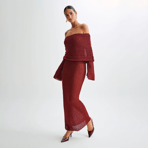 strapless hollow out maxi dress - MRSLM