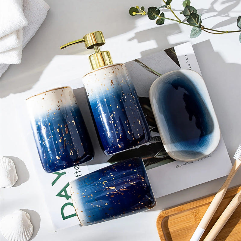 ceramic bathroom accessory set, view 4 - MRSLM