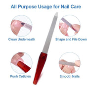 stainless steel nail file set, view 3 - MRSLM