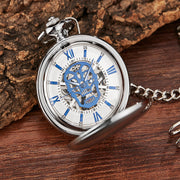 skull mechanical pocket watch, view 6 - MRSLM