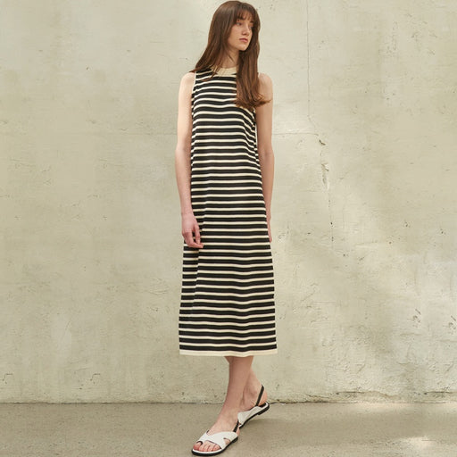 Vintage striped sleeveless knit dress - MRSLM