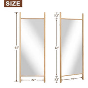 full length mirror with solid wood frame, view 6 - MRSLM