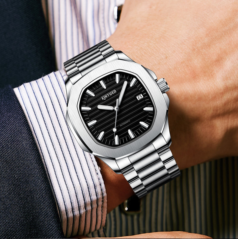 Men's automatic mechanical watch, square dial - MRSLM