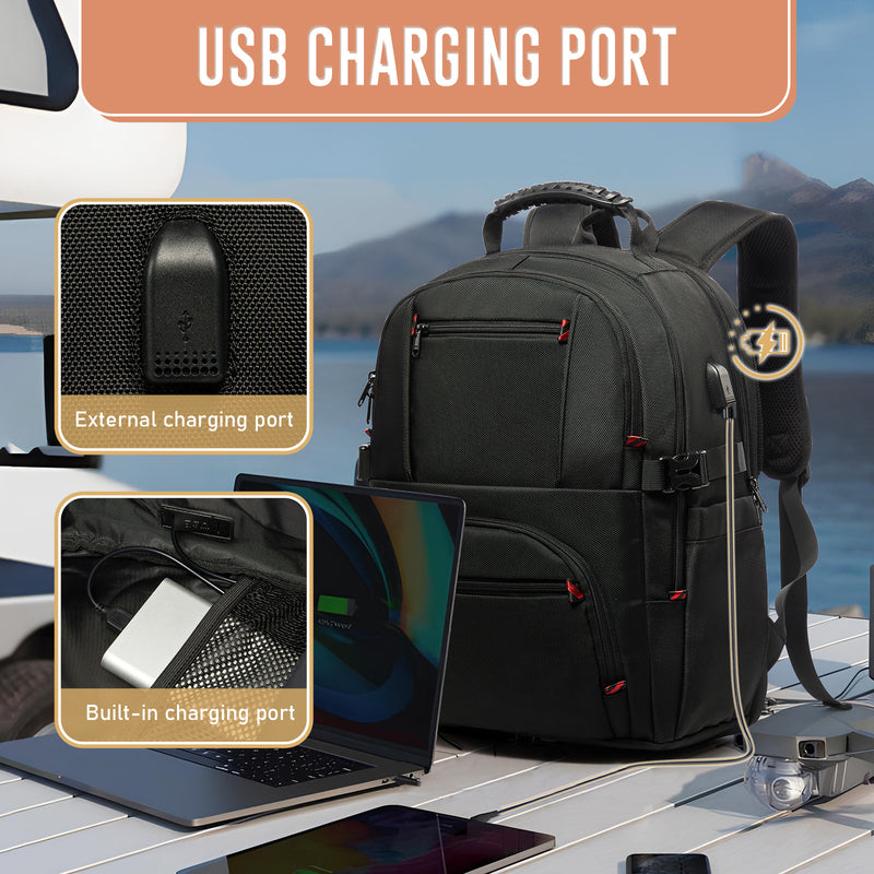 business travel laptop backpack, view 5 - MRSLM