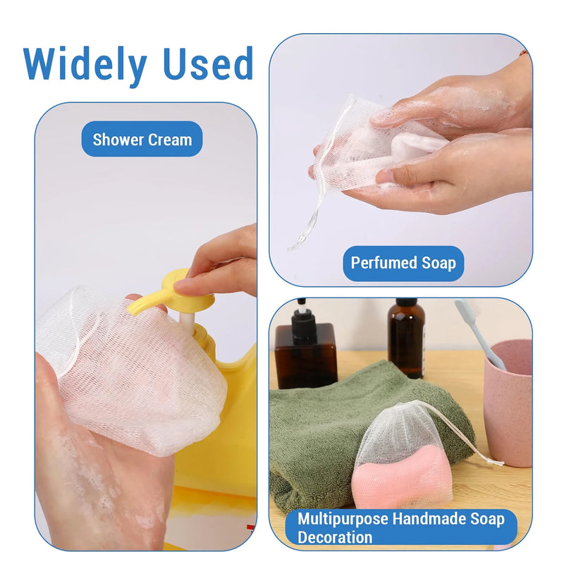 hangable foaming mesh soap pouch, view 3 - MRSLM