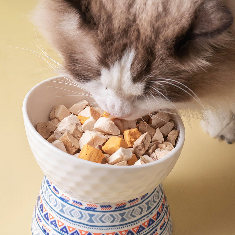elevated ceramic cat bowl, view 10 - MRSLM