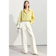 wide leg elastic waist pants, view 3 - MRSLM