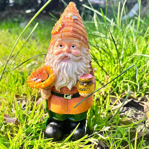sunflower gnome resin garden statue - MRSLM