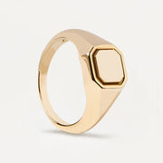 ladies signet ring silver or gold, view 5 - MRSLM