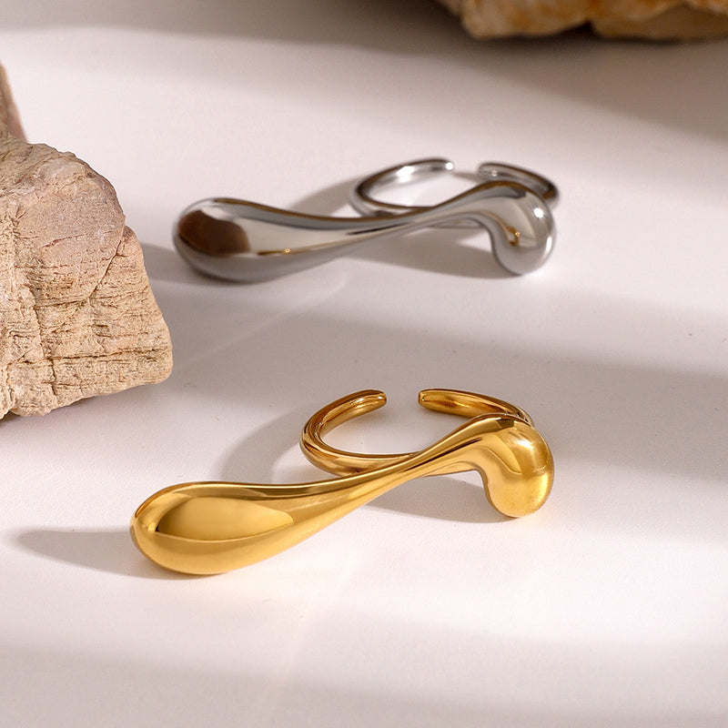Water drop open ring, view 4 - MRSLM